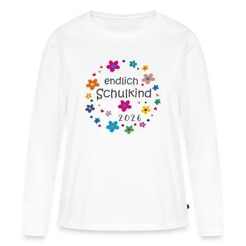 Finally a schoolchild in 2026 - Women's Premium Organic Long Sleeve Shirt - white - Front - Julia (174cm)