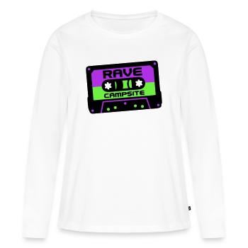 Rave Cassette Festival Logo - Women's Premium Organic Long Sleeve Shirt - white - Front - Julia (174cm)