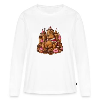 Royal Capybara in the Dessert Kingdom - Women's Premium Organic Long Sleeve Shirt - white - Front - Julia (174cm)