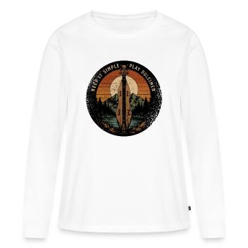dulcimer dulcimer musician plucked instrument - Women's Premium Organic Long Sleeve Shirt - white - Front - Julia (174cm)