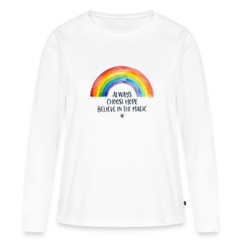 Painted rainbow - Women's Premium Organic Long Sleeve Shirt - white - Front - Julia (174cm)