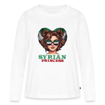 Syrian princess style illustration - Women's Premium Organic Long Sleeve Shirt - white - Front - Julia (174cm)