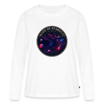 Sternennebel - Frauen Premium Bio Langarmshirt - Weiß - Vorne - Julia (174cm)