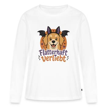 Fledermaus-Ohren - Frauen Premium Bio Langarmshirt - Weiß - Vorne - Julia (174cm)