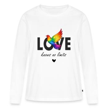 Dove of Peace Love - Women's Premium Organic Long Sleeve Shirt - white - Front - Julia (174cm)