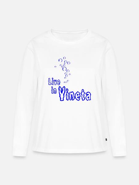 Live in Vineta - Frauen Premium Bio Langarmshirt - Weiß