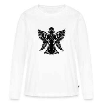 Angel - Women's Premium Organic Long Sleeve Shirt - white - Front - Julia (174cm)