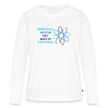 Chemielehrer Chemie Chemiker Atom - Frauen Premium Bio Langarmshirt - Weiß - Vorne - Julia (174cm)