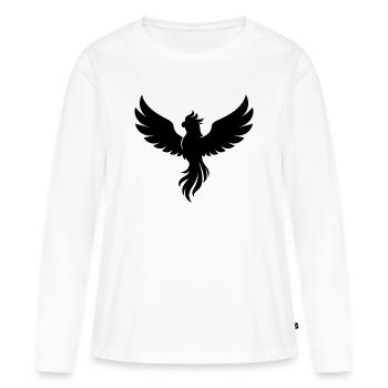 Phoenix - Frauen Premium Bio Langarmshirt - Weiß - Vorne - Julia (174cm)