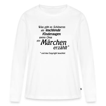 Märchen Copyright - Frauen Premium Bio Langarmshirt - Weiß - Vorne - Julia (174cm)