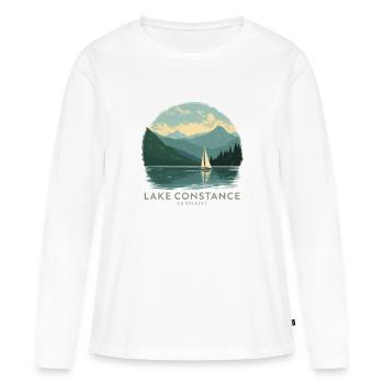 Lake Constance Sailing | Vintage Travel Poster - Women's Premium Organic Long Sleeve Shirt - white - Front - Julia (174cm)