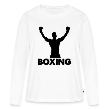 Boxing - Frauen Premium Bio Langarmshirt - Weiß - Vorne - Julia (174cm)