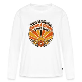 Stolze Mutter - Frauen Premium Bio Langarmshirt - Weiß - Vorne - Julia (174cm)