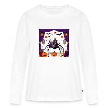 Vampirspinnenkönig Halloween - Frauen Premium Bio Langarmshirt - Weiß - Vorne - Julia (174cm)
