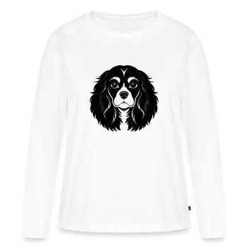 Kavallerier King Charles Spaniel - Frauen Premium Bio Langarmshirt - Weiß - Vorne - Julia (174cm)
