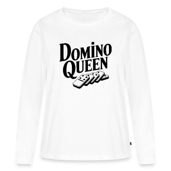 Domino Queen - Women's Premium Organic Long Sleeve Shirt - white - Front - Julia (174cm)