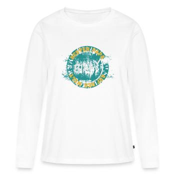Vater Billy - Frauen Premium Bio Langarmshirt - Weiß - Vorne - Julia (174cm)
