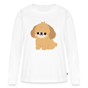 Maltipoo - T-shirt manches longues Premium bio Femme - blanc - Devant - Julia (174cm)