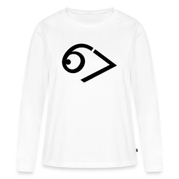 six sept - T-shirt manches longues Premium bio Femme - blanc - Devant - Julia (174cm)