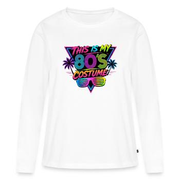 Mein 80er Kostüm Design - Frauen Premium Bio Langarmshirt - Weiß - Vorne - Julia (174cm)