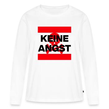 NE T’INQUIÈTE PAS, PLUS JAMAIS LA POURRITURE DU CRÂNE N’EST PAS DE NZS - T-shirt manches longues Premium bio Femme - blanc - Devant - Julia (174cm)
