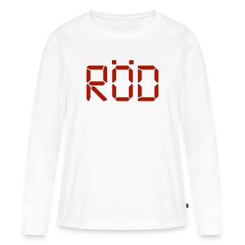 Rouge - LCD - T-shirt manches longues Premium bio Femme - blanc - Devant - Julia (174cm)