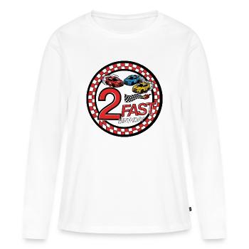 2 Fast Geburtstag Rennwagen - Frauen Premium Bio Langarmshirt - Weiß - Vorne - Julia (174cm)