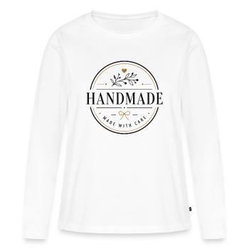 Handmade - Women's Premium Organic Long Sleeve Shirt - white - Front - Julia (174cm)