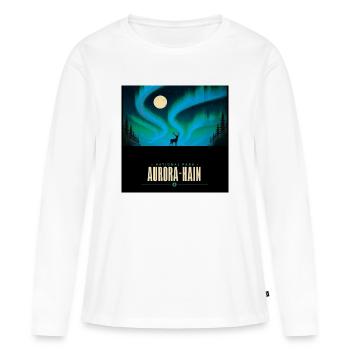 Aurora Hain National Park – Northern - Frauen Premium Bio Langarmshirt - Weiß - Vorne - Julia (174cm)