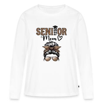 Mutter Senior 2027 Stolze Mutter der A-Klasse 2027 - Frauen Premium Bio Langarmshirt - Weiß - Vorne - Julia (174cm)