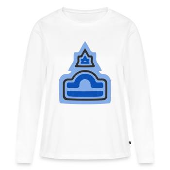 Zodiac Tribal Libra and Air - Women's Premium Organic Long Sleeve Shirt - white - Front - Julia (174cm)