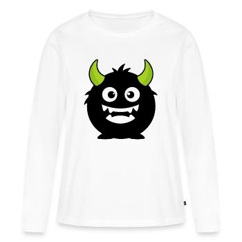 Bold Monster Mascot Streetwear Graphic - Frauen Premium Bio Langarmshirt - Weiß - Vorne - Julia (174cm)