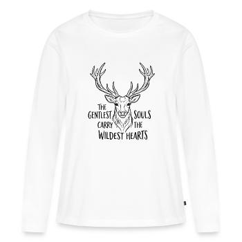 The Gentlest Souls - Frauen Premium Bio Langarmshirt - Weiß - Vorne - Julia (174cm)