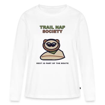 Trail Nap Society - Frauen Premium Bio Langarmshirt - Weiß - Vorne - Julia (174cm)