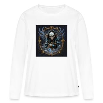 Himmlischer Wächter mit Sphäre - Frauen Premium Bio Langarmshirt - Weiß - Vorne - Julia (174cm)