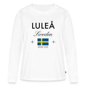 Luleå, Suède, coordonne le souvenir de voyage - T-shirt manches longues Premium bio Femme - blanc - Devant - Julia (174cm)