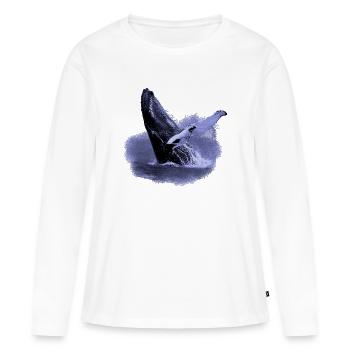 Buckelwal im meer - Frauen Premium Bio Langarmshirt - Weiß - Vorne - Julia (174cm)