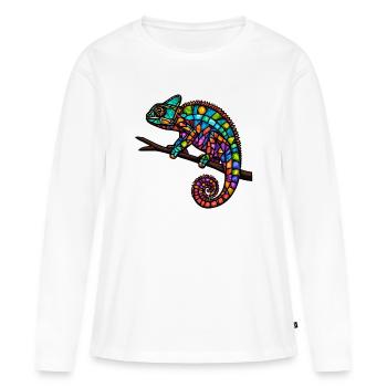 Montrez vos couleurs - T-shirt manches longues Premium bio Femme - blanc - Devant - Julia (174cm)