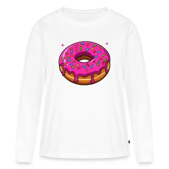 Un trou plein de bonheur - T-shirt manches longues Premium bio Femme - blanc - Devant - Julia (174cm)