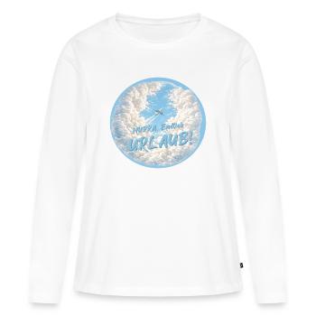 Hurra endlich Urlaub Urlaubszeit Urlaubstimmung - Frauen Premium Bio Langarmshirt - Weiß - Vorne - Julia (174cm)