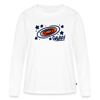 Galaxie Spirale Graffiti Logo - Frauen Premium Bio Langarmshirt - Weiß - Vorne - Julia (174cm)