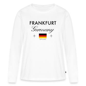 Francfort, Allemagne, coordonne un souvenir de voyage - T-shirt manches longues Premium bio Femme - blanc - Devant - Julia (174cm)