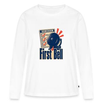 Don de l’enseignant principal Premier Jour de la Chambre de Classe - T-shirt manches longues Premium bio Femme - blanc - Devant - Julia (174cm)