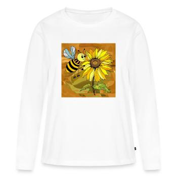 insecte - T-shirt manches longues Premium bio Femme - blanc - Devant - Julia (174cm)
