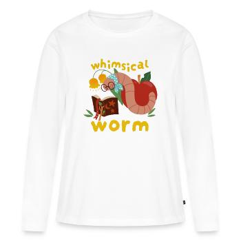 Ver Fantaisiste - T-shirt manches longues Premium bio Femme - blanc - Devant - Julia (174cm)