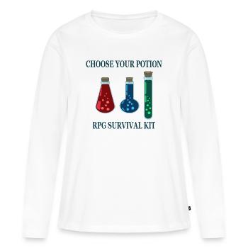 Choisissez votre jeu de potions - T-shirt manches longues Premium bio Femme - blanc - Devant - Julia (174cm)