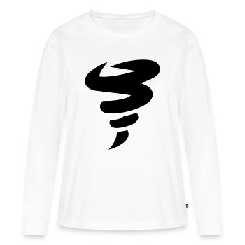 tornade - T-shirt manches longues Premium bio Femme - blanc - Devant - Julia (174cm)