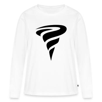 tornade - T-shirt manches longues Premium bio Femme - blanc - Devant - Julia (174cm)