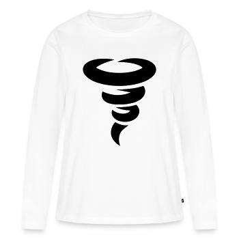 tornade - T-shirt manches longues Premium bio Femme - blanc - Devant - Julia (174cm)