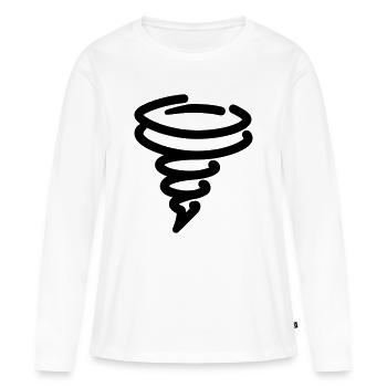 tornade - T-shirt manches longues Premium bio Femme - blanc - Devant - Julia (174cm)
